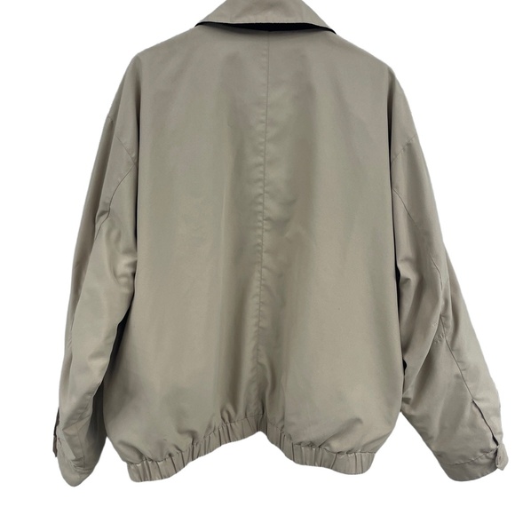 Clipper Mist By London Fog Beige XXL Zip Bomber Lightweight Spring Coat Jacket - Picture 12 of 12